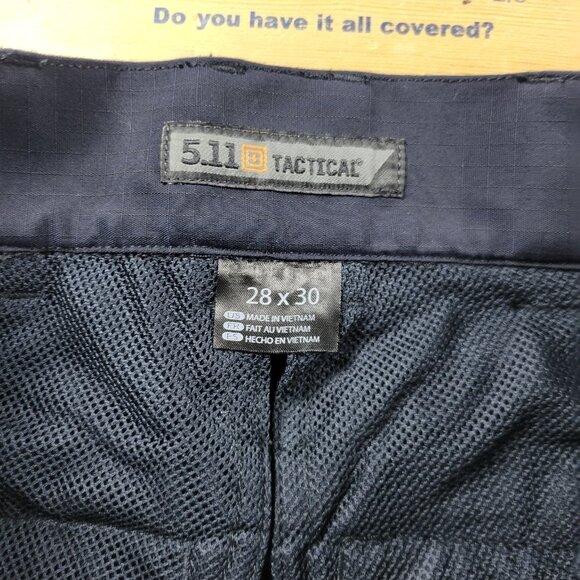 5.11 Tactical Pants Mens 28x30 Blue Cargo Work Utility Ripstop Stretch - Picture 3 of 6